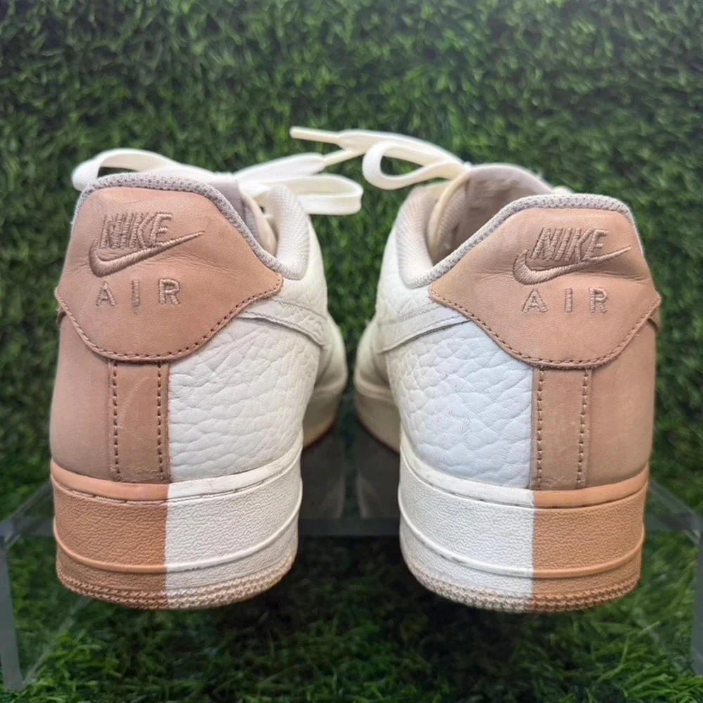 Nike Air Force 1 Mens 12 Premium Split White Tan Low Top 905345-105 2017